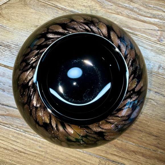 Beautiful decorative bowl/decorative piece in black with sparkly brown glitter - Picture 11 of 12
